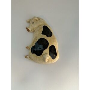 Vintage Ceramic Folk Art Hand Painted PIG Wall Hanging/Plaque